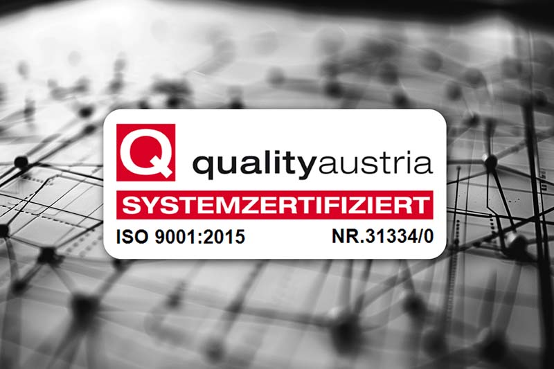 Unwired ISO 9001 Zertifikate auf abstraktem Hintergrund